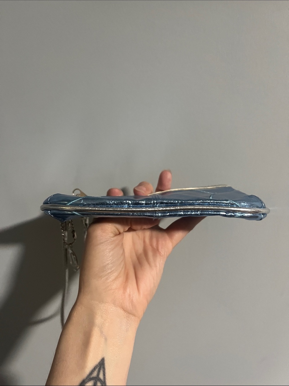 Lululemon Metallic Blue and Silver Wristlet - Picture 5 of 6